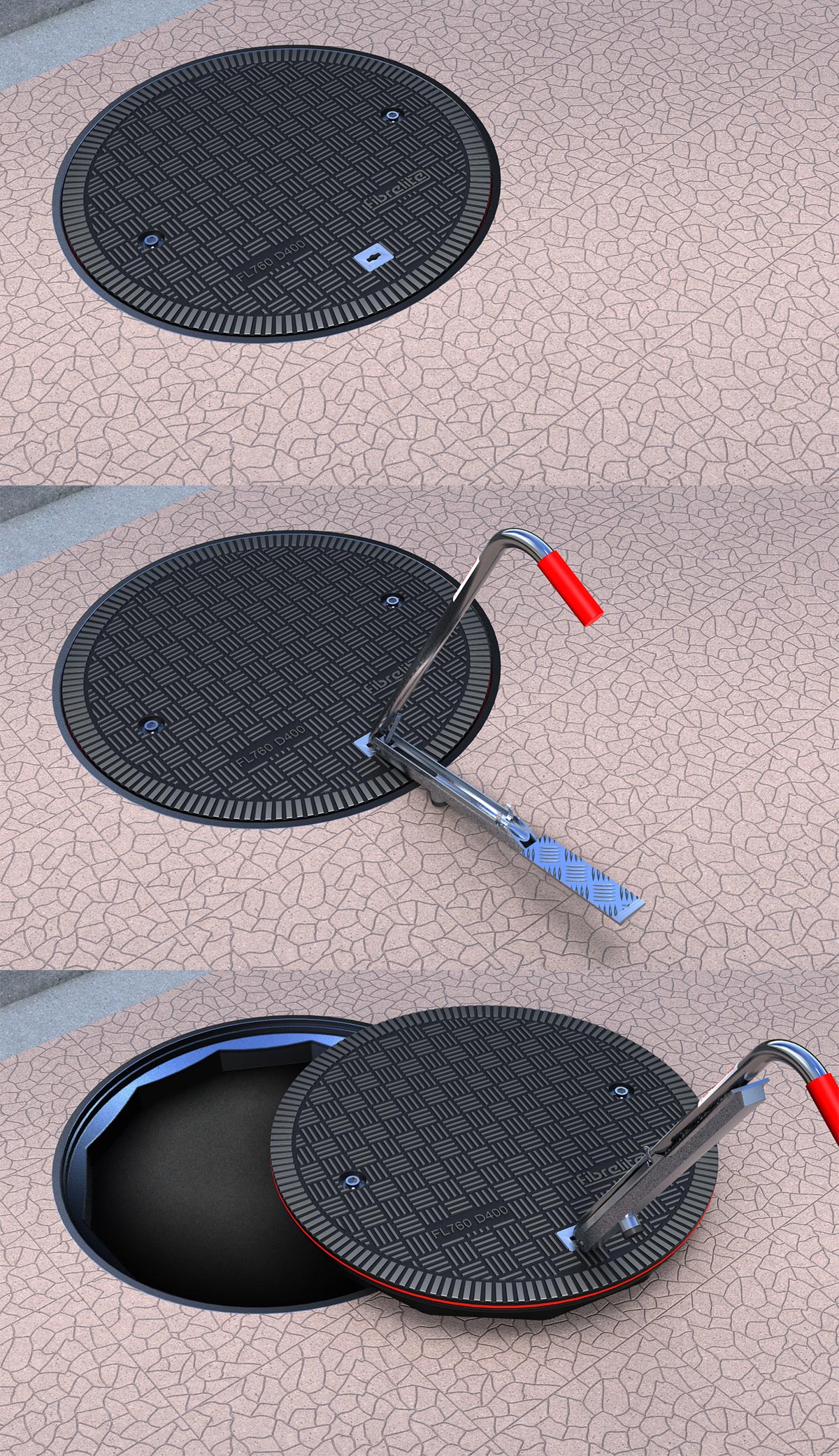 3D CGI - FL760 Manhole Cover