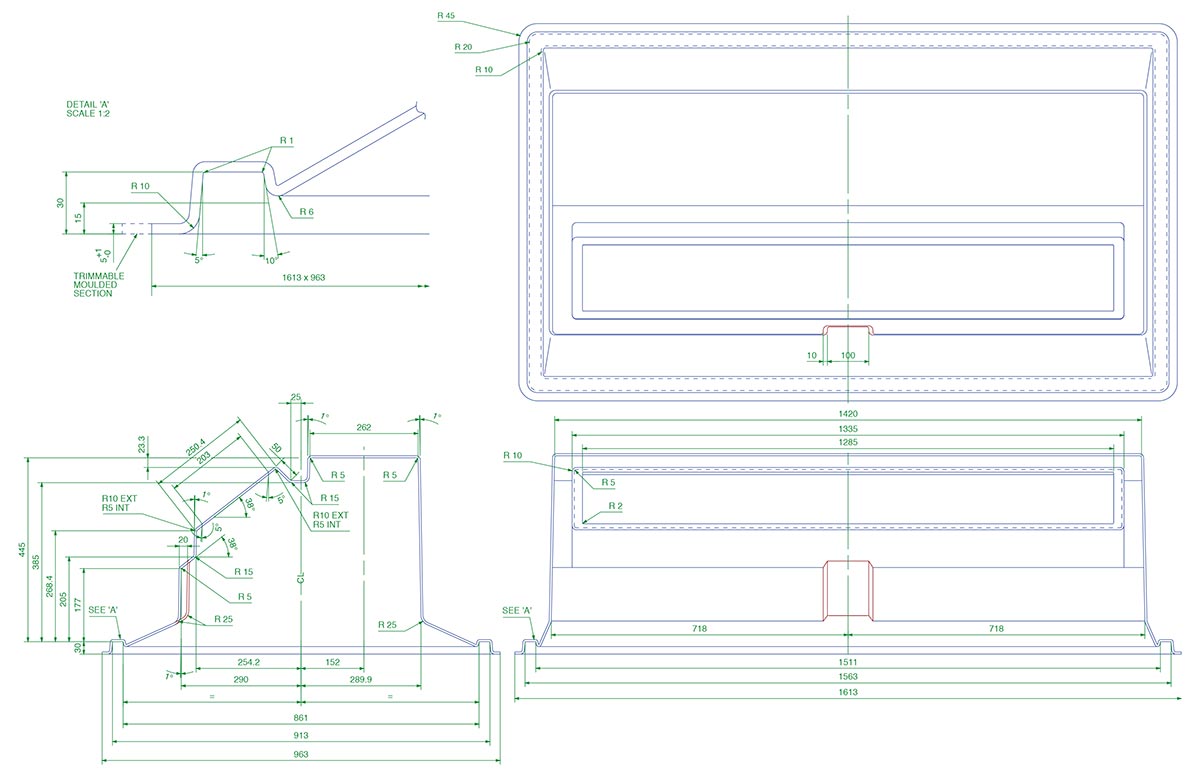 CAD - Lid Manufacturing Drawing