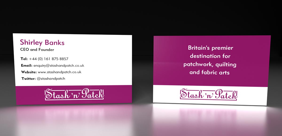Graphic Design - Stash 'n' Patch Business Card