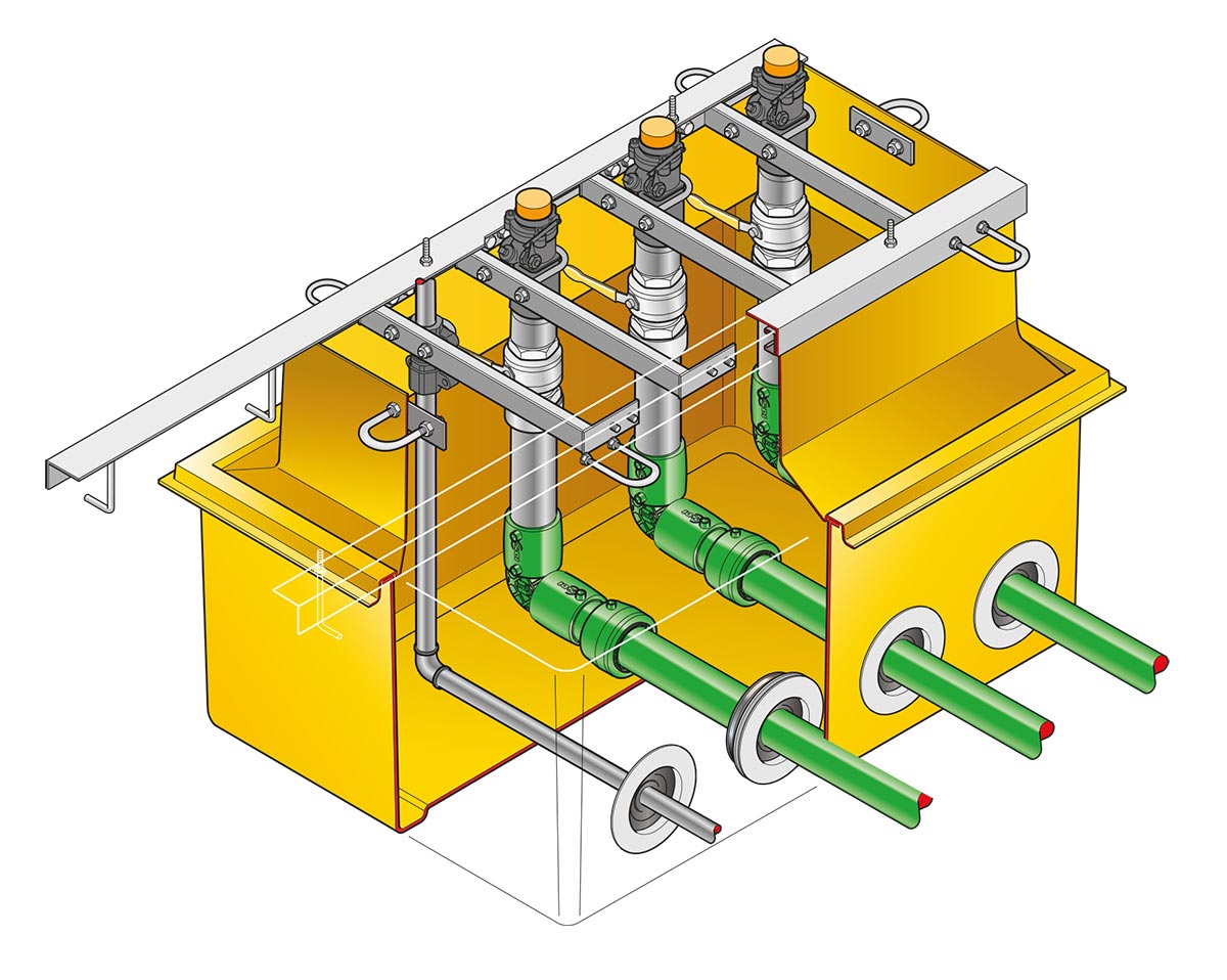 Technical Illustration - Fuel Dispenser Sump System